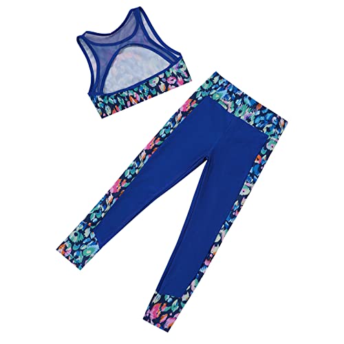 easyforever Kid Girls 2 Piece Dance Outfits Sports Bra Tank Crop Top Athletic Leggings Set Gymnastics Tracksuit3