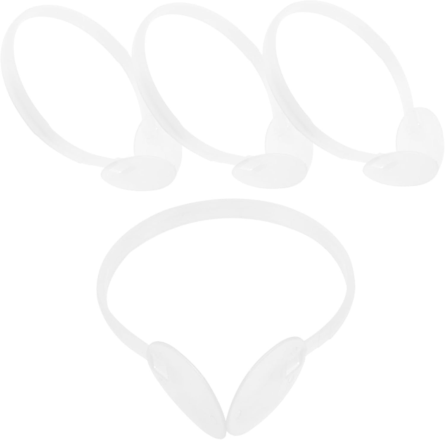 Ciieeo 4pcs DIY Earmuff Frame Rack Adjustable Plastic Support Holder for Warm Earmuffs Ear Protector Making Supplies
