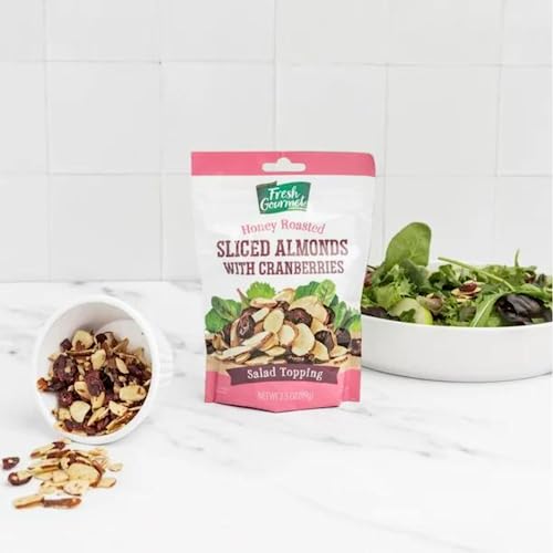 Fresh Gourmet Honey Roasted Sliced Almonds & Cranberries (3.5 Ounce (Pack of 1))