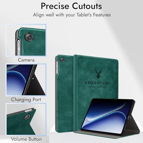 Image of Robustrion Cover for OnePlus Pad Go 2 12.1 inch Cover Case, Deer Cover Case for OnePlus Pad Go 2 Tablet Cover [Auto Sleep Wake Support] - Dark Green