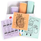 Generic Papel de mini impressora adesivo térmico - 3 rolos (verde, roxo, laranja) - 50 mm x 3,5 m - personalizado (5 x 21 cm) - 3 folhas - para mini impressoras Phomemo Q02, M04S, M02, M02X, T02