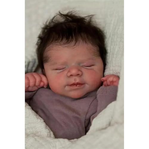 Anano 18 Zoll Reborn Baby Vollsilikon Lebensecht Silikon Puppen Baby Wie Echt, Silikon Puppen Babies Wie Echt, Ganzkörper Silikone Puppeen, Reborn Babies Vollsilikon Neugeborene – Bild 3