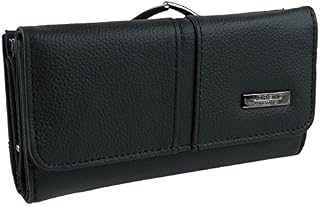 Ladies Large Black Cowhide Leather Clasp Purse/Wallet by Lorenz