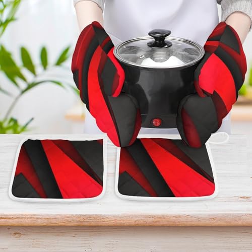 Maniques de cuisine antidérapantes imperméables résistantes à la chaleur - 7