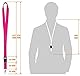 Karteo Schlüsselband pink mit Karabinerhaken und Schnalle [1 Stück] 20 mm Lanyard Ausweishalter zum Umhängen von Ausweishüllen Kartenhüllen Schlüssel