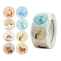 Rotolo 500 Adesivi Animali Da Fattoria - Adesivi Rotondi 1 Pollice Per Bambini, Decorazioni, Premi, Fai-da-te