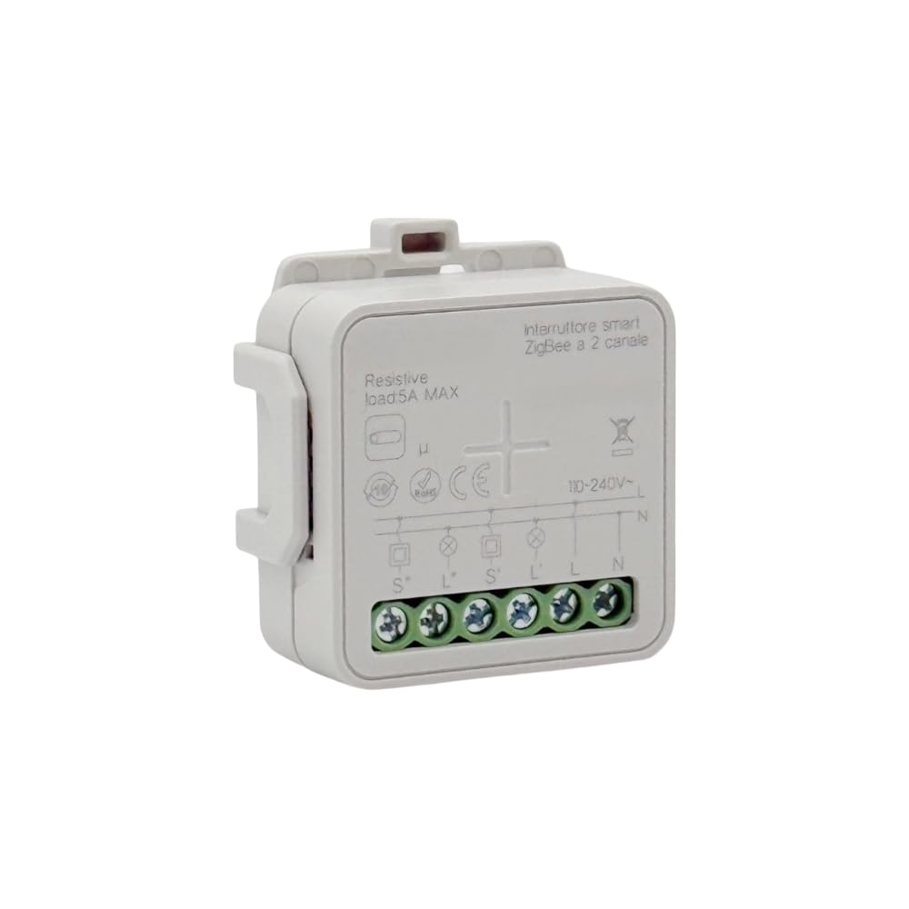 gloca Serie Zigbee E-Smart Tuya Smart Home (Gateway no incluido) (universal, interruptor Smart 2 canales máx. 10 A)