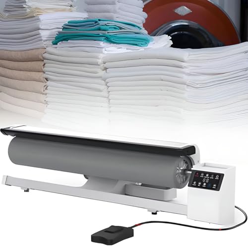 VitalisWorks Commercial Roller Ironing Machine, Rotary Steam Press for Fabric and Garment, Industrial Steam Iron for Home and Professional Use 220V