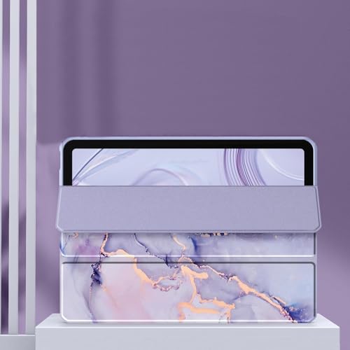 Image of ProElite Cover for Samsung Galaxy Tab S10 Lite 10.9 inch / Tab S9 FE 10.9 inch /Tab S10 FE /Tab S9 11 inch Cover Case, Smart Flip Case Cover with S Pen Holder, Purple Lilac [Transparent Back]
