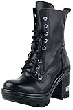 Plateauhöhe: 4 cm New Rock Neotyre Negro Frauen Stiefel schwarz EU36 Leder Biker, Gothic, Industrial, Rockwear