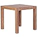 WOHNLING Mesa de Madera de 80 cm Mesa de Comedor de diseño de Estilo Mesa de la Cocina Mesa de Madera de Acacia país de Color marrón Oscuro