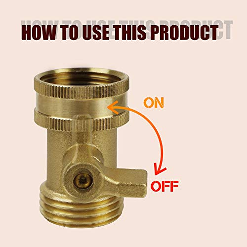 Twinkle Star Water Hose Shut Off Valve, 2 Pack Heavy Duty 3/4 Inch Solid Brass Garden Hose Connector, Twis3003 #TOP1
