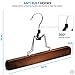 ZOBER High-Grade Wooden Non Slip Skirt Hangers with 360 Swivel Hook (Vintage, 10 Pack)