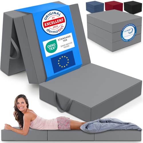 ELONEO materassino pieghevole per ospiti, materasso pieghevole a 3 parti, spugna extra spessa...