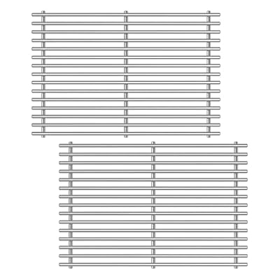 Htanch 17.5" SUS304 9mm Cooking Grid for Weber Spirit Grill Grates, Spirit E310 Parts for Weber Spirit II 300 Spirit E/S310 E/S315 320 330 SP320 Spirit 700 Genesis 1000-3500 Gold Silver B/C Gas Grill