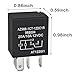 (Pack of 4) Fuel Pump Relay Replace Part for 4671168E 72472M - 12VDC, 20/10A, 5 Pins SPDT Automotive Relay AZ988-1CT-12DC1R