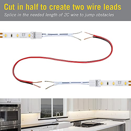 Armacost Lighting SureLock 560724 White LED Tape Light Wire Lead Connector – 5 Pack. 560724 - Thumbnail 3