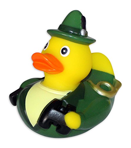 Preisvergleich Produktbild Close Up Badeente Jäger Hubertus / Quietscheente aus Kunststoff