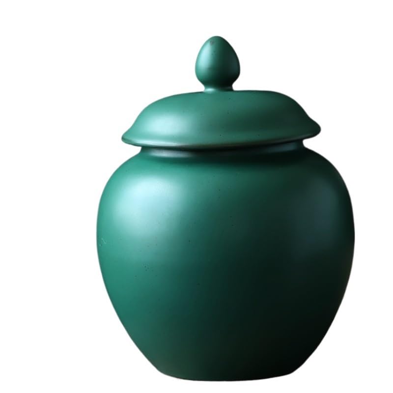 Lata de té Caja de té cerámica (Grande y pequeña), Recipiente hermético for, Tarro for almacenar, for Negro Verde, General Carrito de té(B)