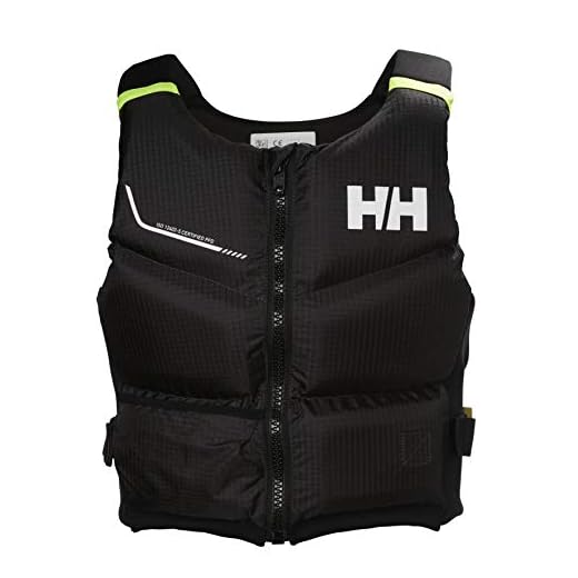 Helly Hansen Rider Stealth Zip, Gilet di Aiuto al Galleggiamento, Certificato ISO, Unisex – Adulto, Ebony, 70/90