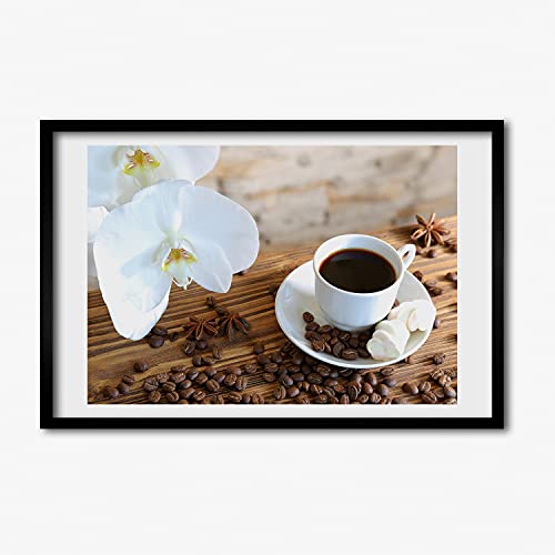 Tableau photo affiche café 60x40 cm pour décoration murale cuisine