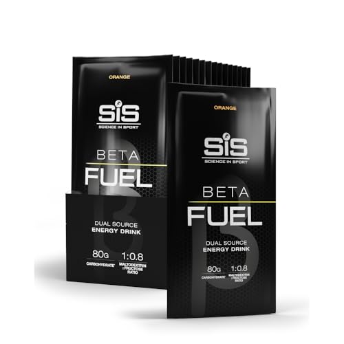 Science in Sport BETA Fuel 80 Energy Drink Pulver 15 x 82g Orange - Isotonisches Getränkepulver mit 80g Kohlenhydrate Idealer Energielieferant für Ausdauersportler
