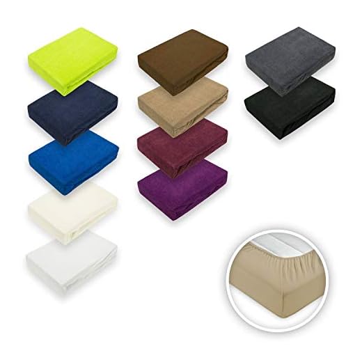 EXKLUSIV HEIMTEXTIL Frottee Spannbettlaken 90-100 x 200 cm Apfelgrün