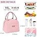 Joymee Lunch Bag Women Cute Insulated Lunch Box for Women Adult Reusable Leakproof Small Spacious Cooler Tote Lunchbox for Men for Working Office Travel Picnic (Pink)