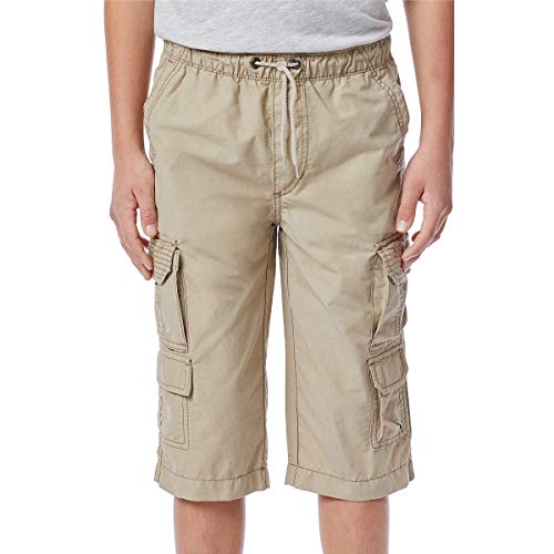 Short cargo en coton garçon taille élastique vêtement été enfant