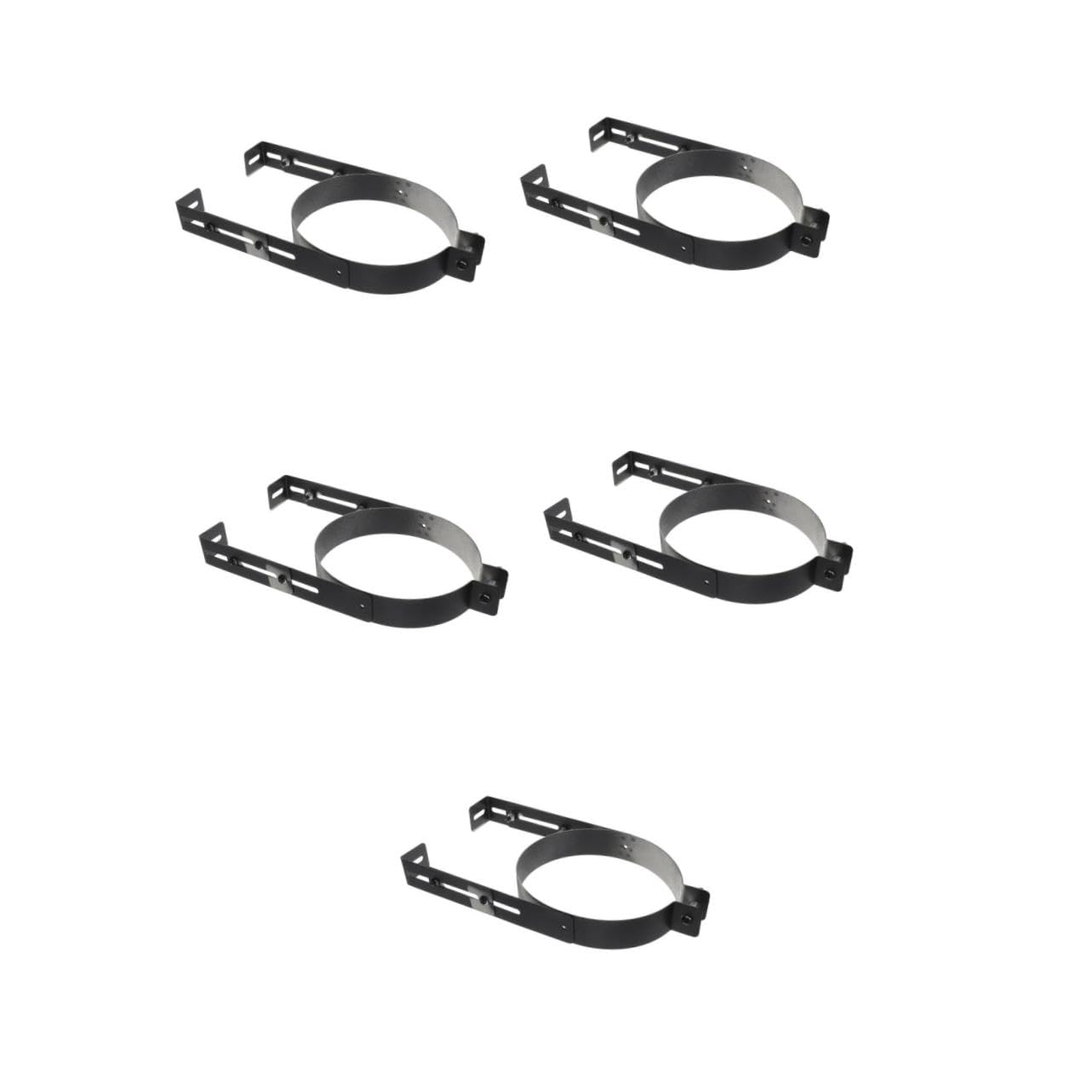 Support mural réglable pour tuyau de cheminée inox lot de 5 pièces