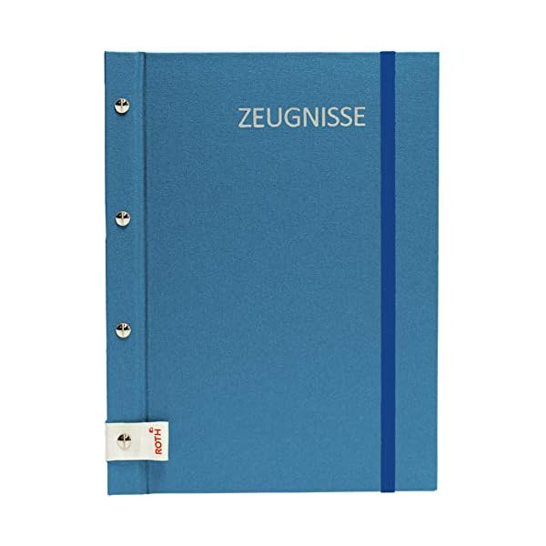 ROTH Zeugnismappe Metallium mit Buchschrauben - Gold - mit 12 A4 Klarsichthüllen, erweiterbar