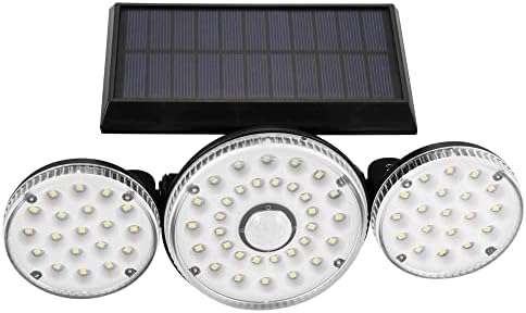 ASOOLL 70 LED Solar Lights Outdoor, Motion Sensor Security Light with 270° Wide Angle, 3 Lighting Modes, IP65 Waterproof Solar Powered Wall Light for Garage, Front Door, Yard, Wall, Garden