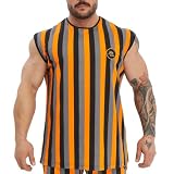 BGSM Sportswear Muskelshirt Tee Tanktop Achselshirt Bodybuilding 2351-ORANGE L