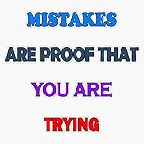 Motivation Quote About Mistakes Vinyl Bumper Sticker Size 5'