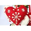 Hearts christmas ornaments set of 4 snowflake 100 pure new zealand wool handmade eco friendly valentines day decor shower nursery decoration fair trade 4 heart  urban country home decor
