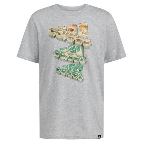 Image of Adidas Boys Short Sleeve T-Shirt Sports Graphic Tee Shirt