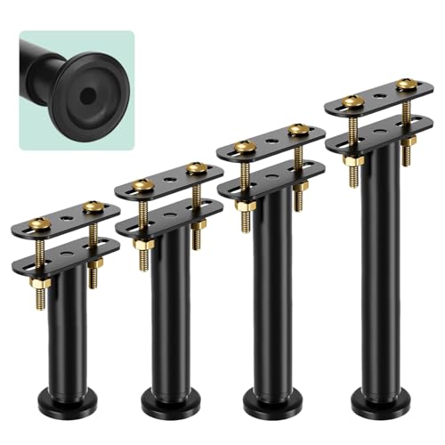 Orynthic 4Pcs (7.1-12.2inch) Multi Functional Adjustable Support Leg, Bed Slat Support Legs, Furniture Leg, for Heavy Duty/Wooden/King/Queen Bed Frame/Large Sofa