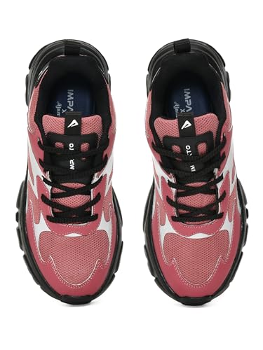 Image of Impakto Women Chunky Sneakers | Lightweight & Breathable Upper for Airflow | Shock Absorbing Padded Insole | Skid Resistant Outsole for Firm Grip for Travel, Party & College Casual Shoes
