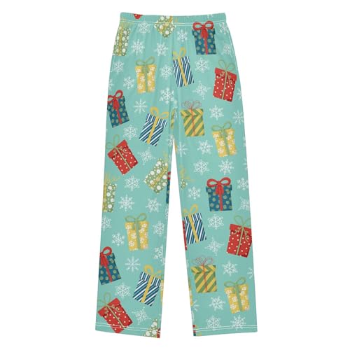 Boys' Pants Boxes Snowflakes Long Bottoms Jogger Pants Elastic Waist Trousers with Pockets S-XL
