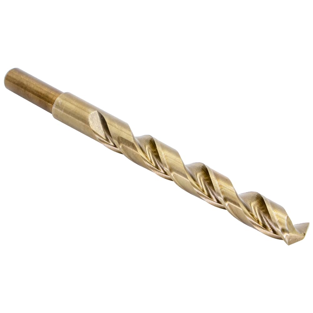 Reduced Shank Drill Bits 12mm, M2 High-Speed Steel, 3/8'' / 10mm Shank | Durable for Metal, Stainless Steel, Aluminum, and Wood | Precision Drilling Tool for Professionals & DIY Enthusiasts