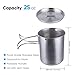 Gearland Canteen Stainless Steel Water Bottle with Nested Camping Cup and Lid for Bug Out Bag, Bushcraft Gear, Metal Canteen with a Wide Mouth Water Bottle and Mess Kit
