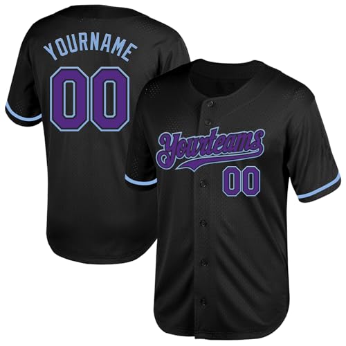 Custom Mesh Vintage Baseball Jersey Full Button Short Sleeve Softball Shirts Design Men Women Youth Team Uniform Tee