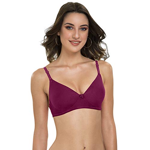 Image of Tweens - Heavily Padded Semi Push-Up Bra - Polyamide Fabric - 3 /4th Coverage, Wireless, Multiway Straps, Seamless - Everyday T-Shirt Bra