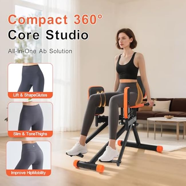 Vicamy Hip Abductor Machine for Home Gym;Glute Machine;Adjustable Resistance;at Home Workout Equipment for Adults;Shape The Hip Curves