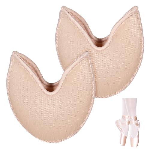 Toe Pads for Pointe Shoes 1 Pair Soft Ballet Ballet Toe Pads Dance Shoe Toes Protector Accessories 3.54 x 3.15 Inch High Heels Toes Caps Pad for Pointe Shoes Forefoot Wrap Pad for Women Girls