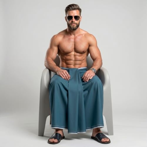 Image of Men's Cotton Lungi | Soft Breathable Wrap Around Lungi | Comfortable Daily & Home Wear for Men