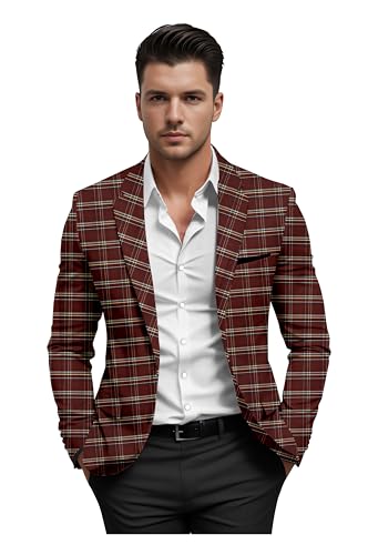 Elina fashion Men's Terry Rayon Spread Collar Jacket Suit Blazer for Christmas, Wedding Festival - Main Image