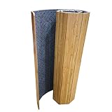 BAMJIUSHANG Bamboo Bath Mat Non-Skid, Water-Repellent Runner Rug for Bathroom, Natural Wood Bathroom