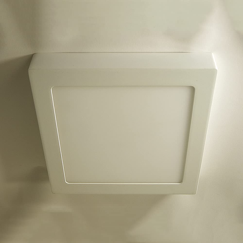 LED Decken- Wandleuchte Belina square im 3er Set Farbe weiß 3000K, 18Watt 1200lumen Leuchte energiesparende Lampe (22,5x22,5cm)