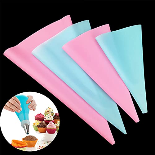 4pcs / pack banketbakkerijtas siliconen icing piping crème gebakzak spuitmond DIY Cake Decoreren Bakken Decoreren… - Image 3